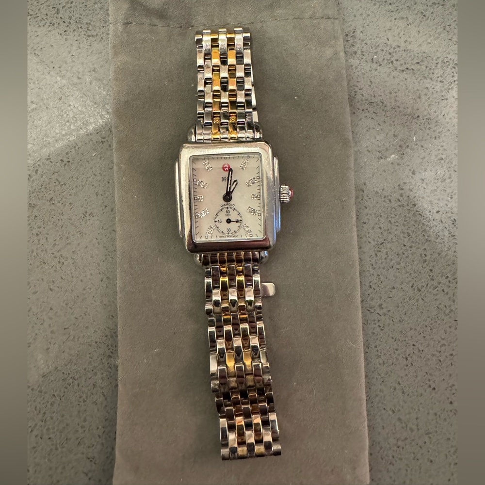 Michele Deco Mid Mixed Metal Watch